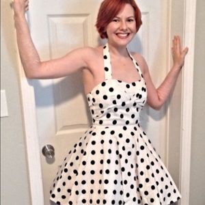 Very unique custom polka dot dress