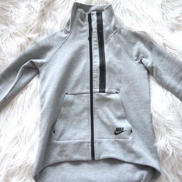 SOLD NIKE TECH FLEECE Moto Cape FULL-ZIP XS GRAY - Picture 2 of 4