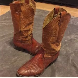 Nocona Exotic Lizard Men's 2 toned Western Boots