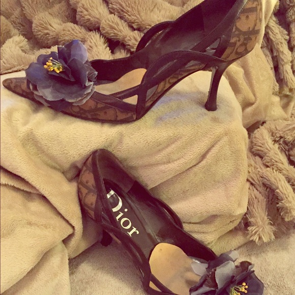 Dior Romantique Brown logo trotter pump