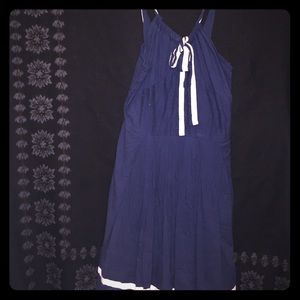 Blue and white sun dress