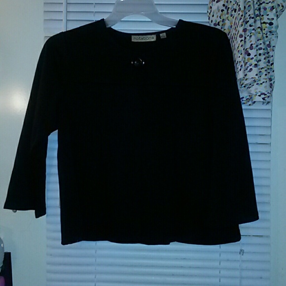 Black one button cotton jacket/cover up! - Picture 1 of 3