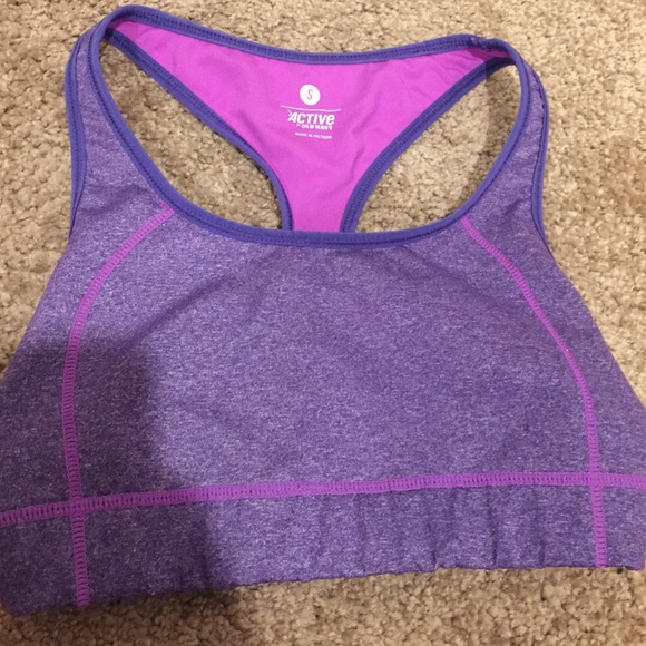 Purple sports bra