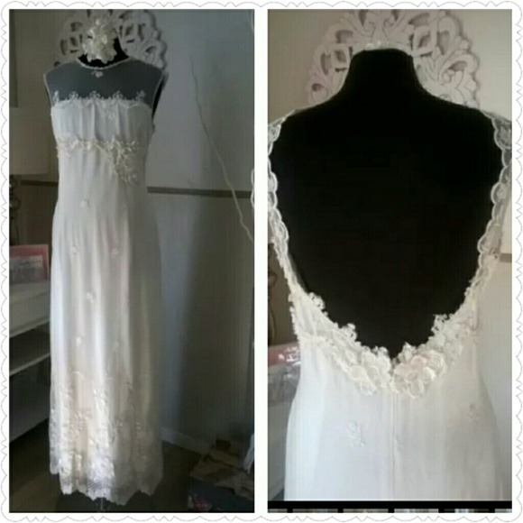 🌼VINTAGE bridal Dress Candlelight off white 6