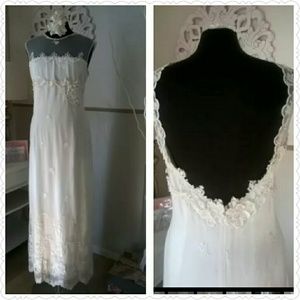 🌼VINTAGE bridal Dress Candlelight off white 6