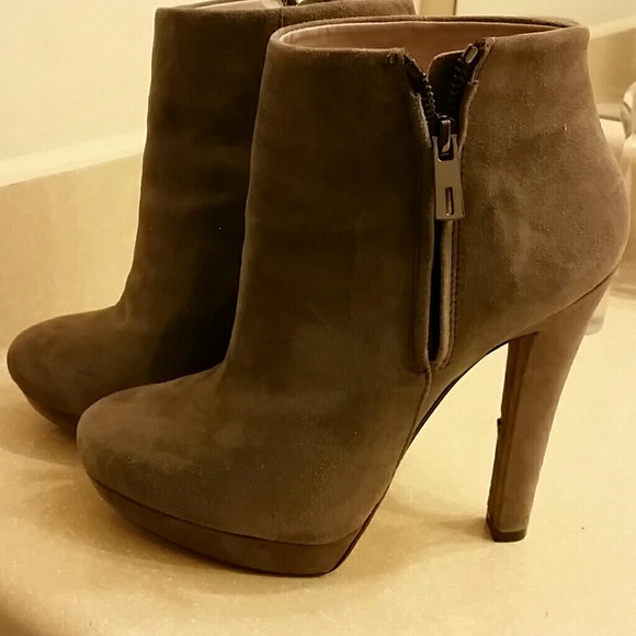 Gray Suede Booties
