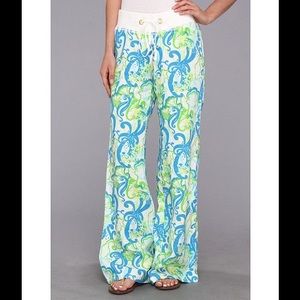 Lilly pulitzer beach pant resort wht crystal crush