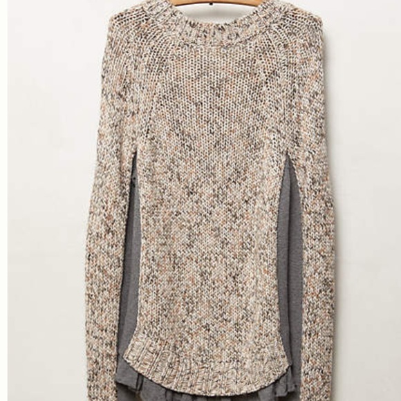 🍿 { SOLD} Anthropologie Apsara Ruffle Hem Sweater - Picture 2 of 4