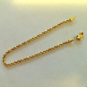 14K yellow gold 7in chain bracelet