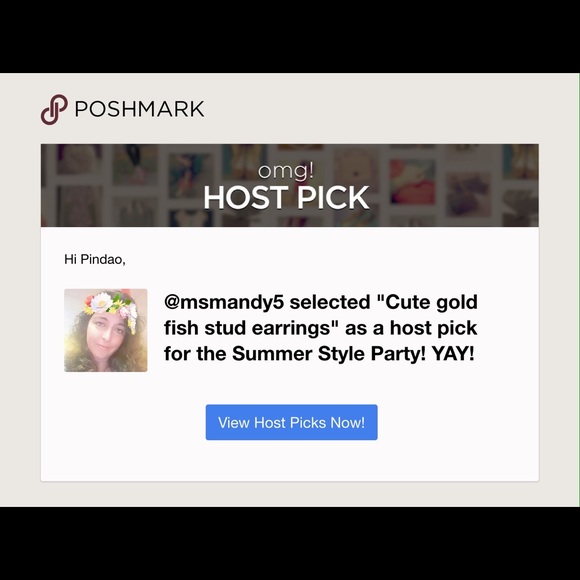 ๐Host Pick๐Cute gold fish stud earrings - Picture 3 of 3