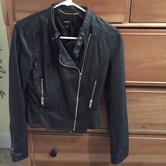 Super cute Express faux leached jacket xs