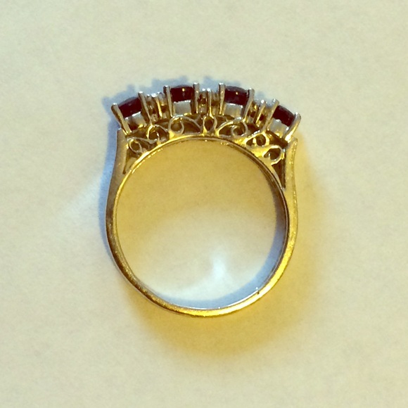 White gold sapphire and diamond ring, size 5