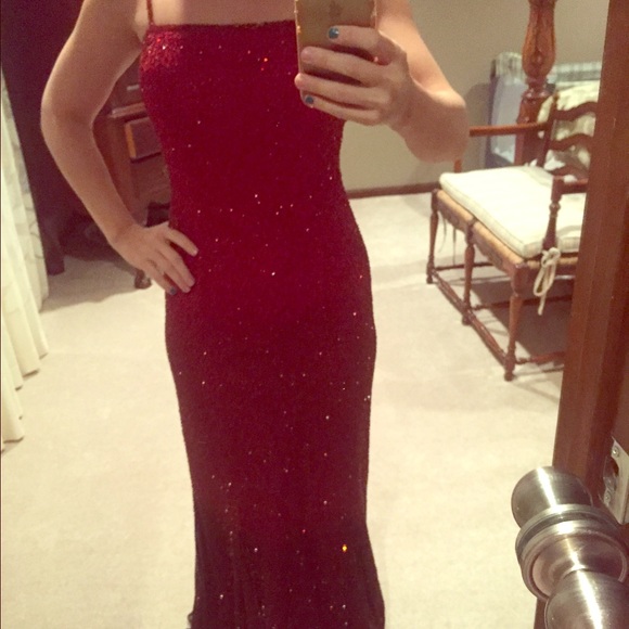 Beaded prom dress/evening gown. Laurence Kazar.