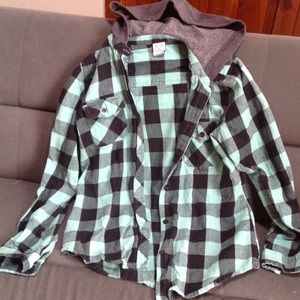 Teal & Black Flannel!