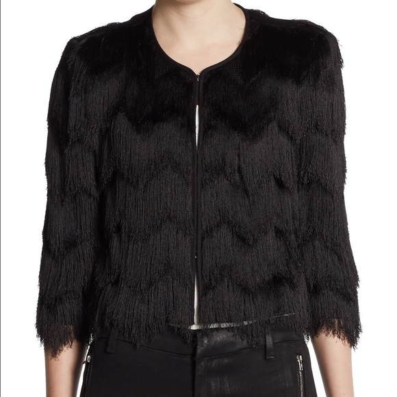 bcbg fringe jacket