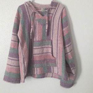 Pink Striped Hoodie