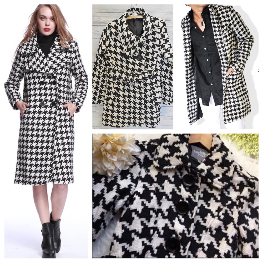 Houndstooth Peacoat Jacket