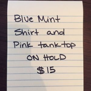Mint & pink tops