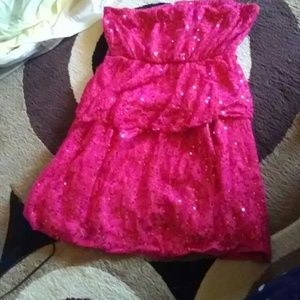 Sequin strapless dress