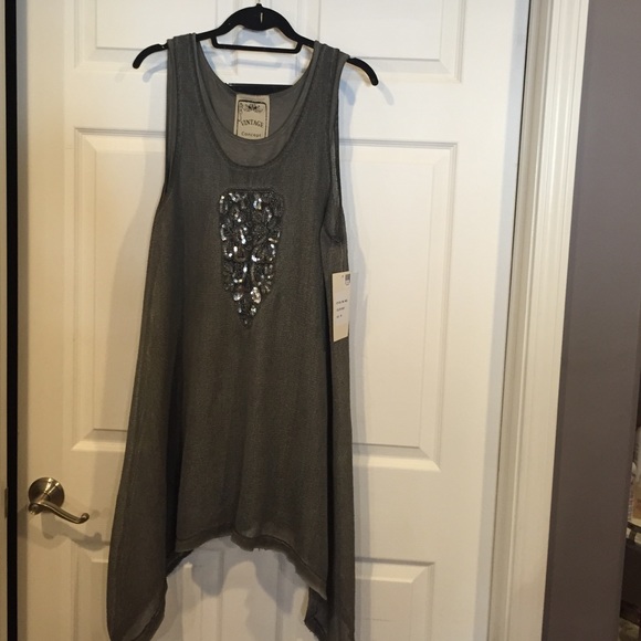 Sequin Embellished Flowy Tank Dress