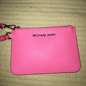 Michael Kors Small Wristlet Leather Wallet