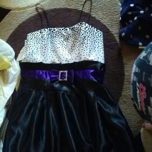 Black purple and white dress
