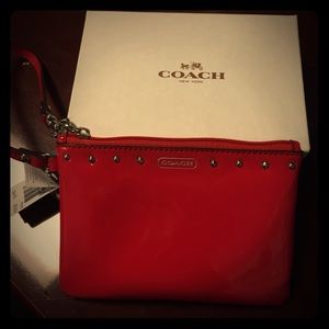 Red coach wristlet