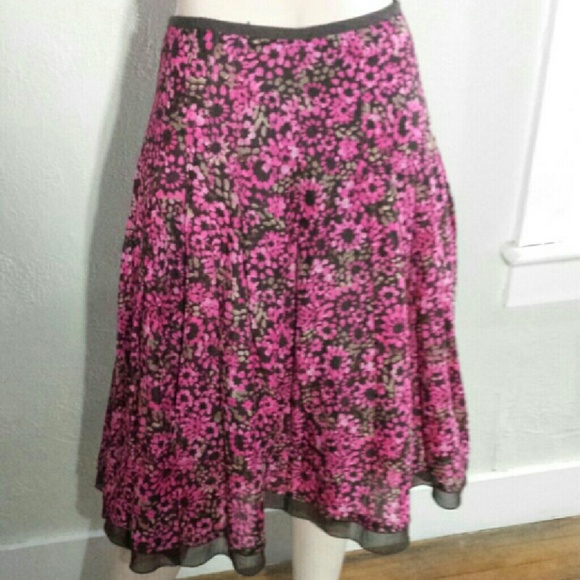 Half off! NWT Christopher & Banks Floral Skirt - Picture 1 of 3
