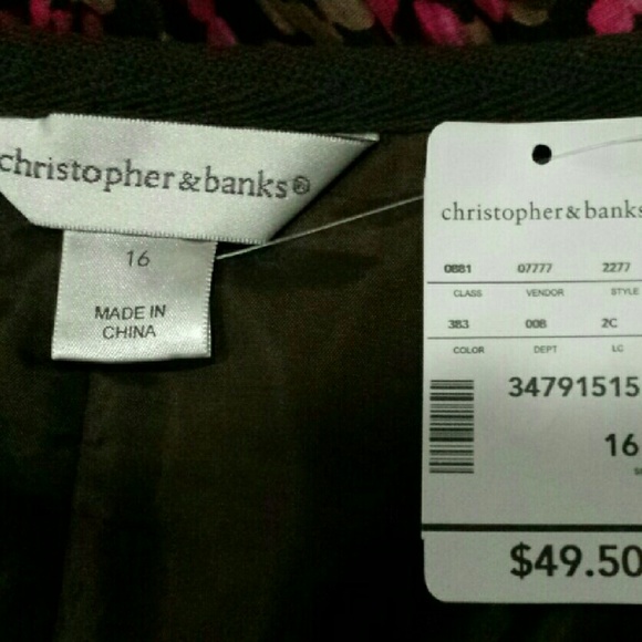 Half off! NWT Christopher & Banks Floral Skirt - Picture 3 of 3