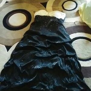 Black and white prom dress