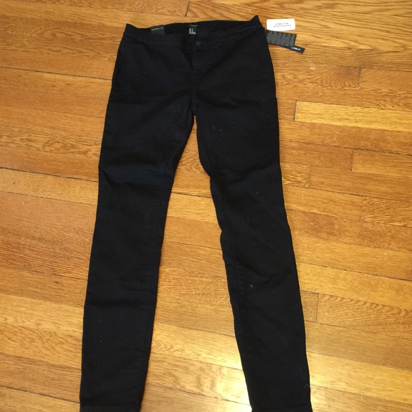 Forever 21 skinny ankle black jean denim high rise