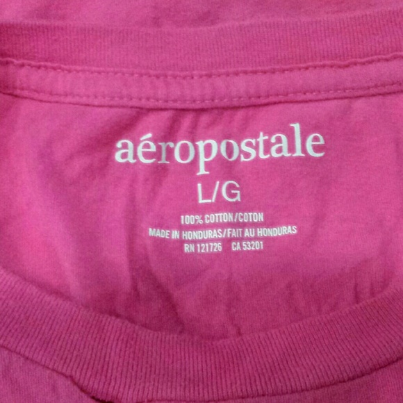 Aeropostale Pink Floral Short Sleeve Top sz L - Picture 3 of 4