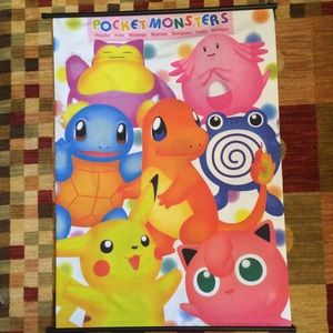 POKEMON BANNER -vintage from '80s