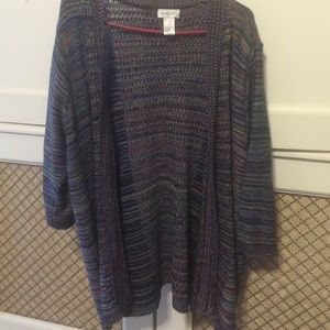 Cardigan by Avenue multi color elbow length