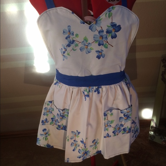 Vintage tablecloth made into an apron