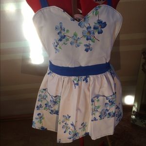 Vintage tablecloth made into an apron