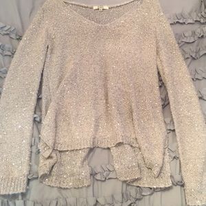 Gray sequined sweater