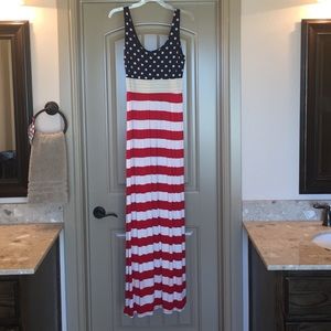American Flag maxi dress