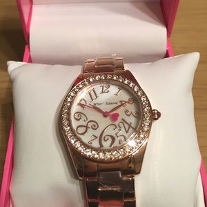 Pink heart watch Betsy Johnson