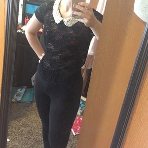 Kimchi Blue Black Lace Shirt (Urban Outfitters)