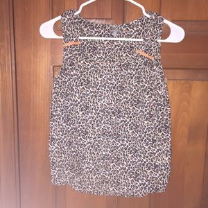 Cheetah printed, loose fitting tank top.