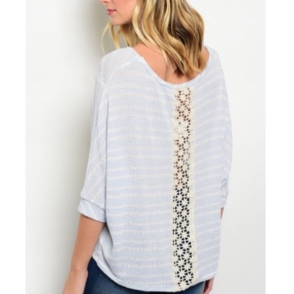 Tops - ✨LAST ONE✨Sky Blue Floral Back Top