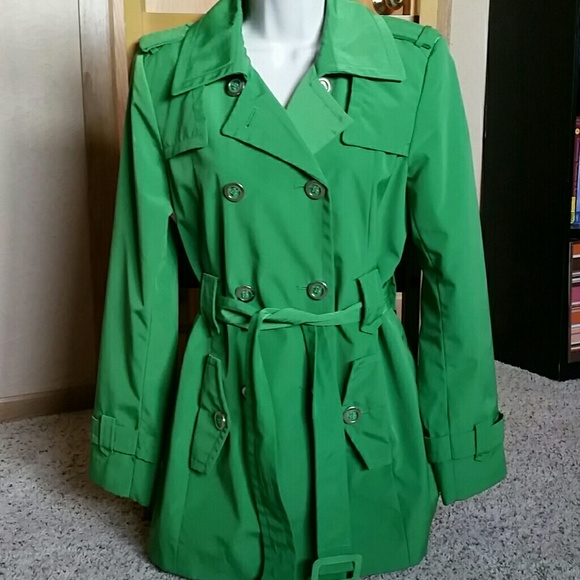 Calvin Klein Jackets & Blazers - Calvin Klein Green Trench Coat