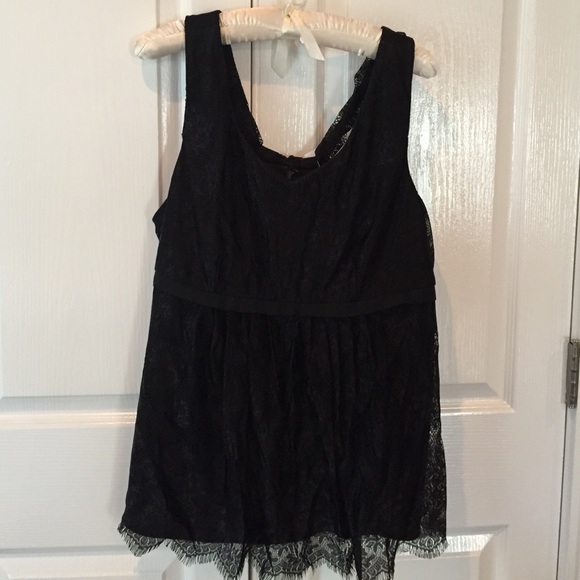 Maternity black lace top