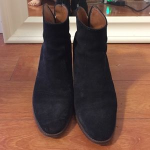 Navy Madewell Ames suede boot