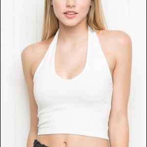 SELLING WHITE BRANDY MELVILLE HALTER TOP