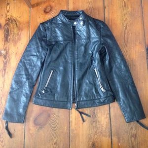 Victoria's Secret Leather Moto Jacket - Small