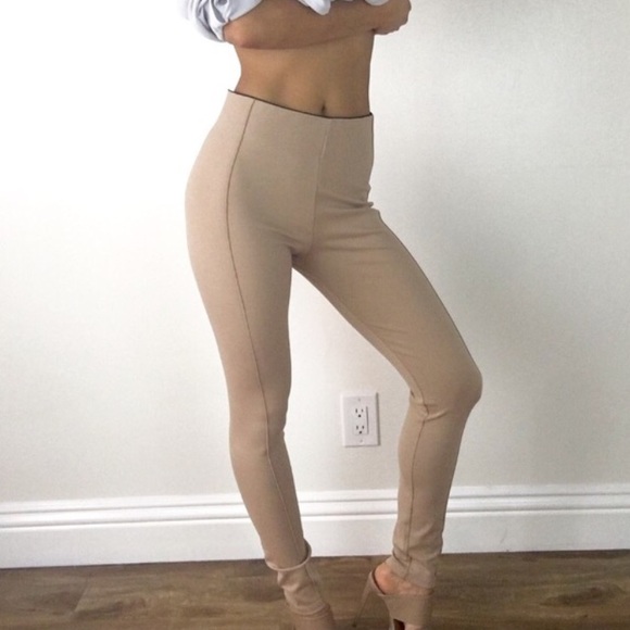 • SOLD • Nude Trouser Leggings S - Picture 3 of 4
