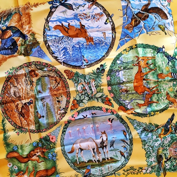 Rare Hermès "Les Quatre Saisons" scarf.