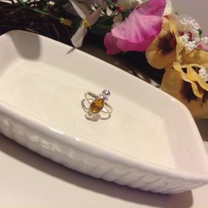 yellow Quartz ring